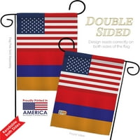 Armenija američka prijateljstvo Garden Flag Set Nacionalnost X18. Dvostrano dvorište baner