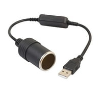 5V USB A mužjak do 12V utičnica za automobile ženski kabelski adapter