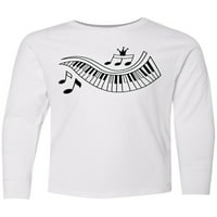 Inktastična klavirska učiteljica glazbeni poklon pijanista Mladi majica s dugim rukavima