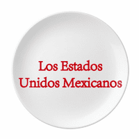 Sjeverna američka meksička zastava predstavlja ploču ukrasni porculansko posuđe za večeru