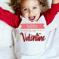 Ween Top Kids Baby Valentinovo Thir Majica Djevojke Boys Pismo srce za bluzu za ispis Valentine Prevelike