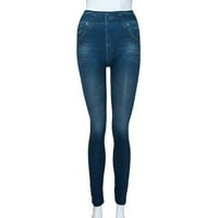 Giligiliso ženske hlače za čišćenje žena traper hlače džep tanke tamne fitness plus veličine noge dužine