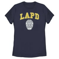 Ženski LAPD za zaštitu i posluživanje značke u nevolji s nerviranim grafikom TEE mornarice plave velike