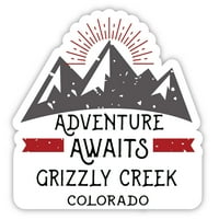 Grizzly Creek Colorado Suvenir Vinil naljepnica za naljepnicu Avantura čeka dizajn