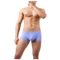 Uocefik Men Gatchs Boxers Striped prozračne mikro mrežaste tange Comfort kratkim nogama Crveni XL