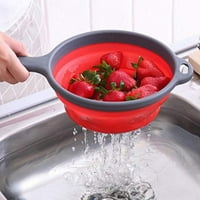 Silikonska košara za hranu sa hranom sa ručicama s ručicom za odvod vode s valjenim parom za odvod voćne