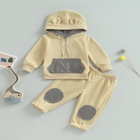Gwiyeopda Toddler Baby Boys Outfit set, dukserica s dugim rukavima i duge hlače 2-komadno set odjeće