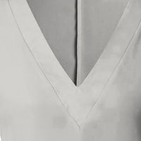 Floleo vrhovi klirence velike veličine čipke čipke čvrsto spajanje kratkih rukava slim bluza V-izrez majica