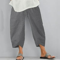 Akiigool pantalone za žene Trendy Womens Capri joga hlače široka noga sa slobodnim komfisom casual letch
