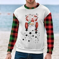 Tking modne muške majice Božićni 3D print Duks dugih rukava Kreativni par jesenski zimski okrugli vrat Party Cotch za muškarce