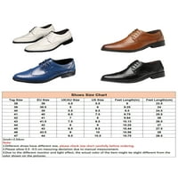 Muški Oxfords Business Brogues Formalne haljine cipele sjajne kožne cipele Muške krilo Comfort Blue 9.5