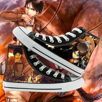Anime Cosplay Skate Cipele na napad na Titan platnene cipele Unise visoko vrh čipke klasični napad na