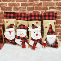 Božićno pakovanje, 3D gnomi Santa Božićne čarape Kamin Viseći čarape za obiteljski Božićni ukras Xmas