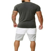 Kontrastni set za oblaganje boja, majica kratkih rukava + kratke hlače za vuče za muškarce