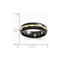 14K dvotonski zlatni prsten za prsten za vjenčanje Žuti standard kupola