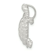 Carat u Karatsu sterling srebrna polirana završna korčana šarm Privjesak sa sterlijskim srebrnim kablovskim lanac ogrlica 16 ''