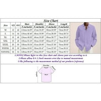GUBOTARE majica za muškarce Čvrsto casual plus veličine labave majice, okrenite košulju s dugim rukavima