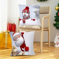 Fugseud jastuk poklopac Božićni print Premium obrt Poliester snjegovik za zaštitni dekor automobila