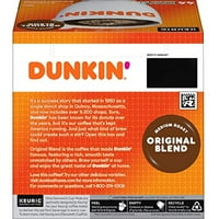Dunkin Original Blend Srednja pečena kafa, Keurig K-Cup Pods