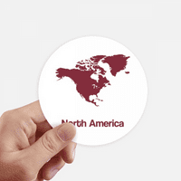 Sjeverna Amerika Kontinent nacrtaju kartu naljepnica okrugla zidna kofer za laptop