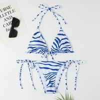 SHPWFBE kupaći kostimi za kupaće bikini set za ispis StripePrint Ispis napunjeni grudnjaci kupaćim kostima
