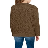Sherrylily Girl Fuzzy topli džemper Crew Chunky Boide Strit Jumper Pulover Ona odjeća