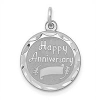 Srebrni srebrni rodijumski sretniji godišnjički šarm qc348