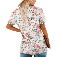 Majice kratkih rukava za žene Ženske vintage grafičke tiskane majice kratki rukav na vrhu trbušne bluze