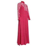 HOmenesgenics Dresses za žene plus veličine modne žene muslimanske haljine islamske čipke šivanje dugih