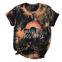 Solacol vrhovi za žene rukav ženski majica Tees smiješni slatki majica kratkih rukava Tie-dye TOWS bluza