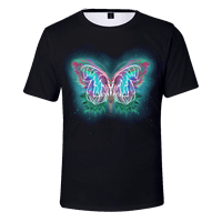 3D ispisana leptir majica Specijalni schoop vrat majica Print Tes Ters Porodični poklon
