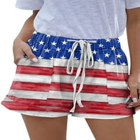 Bomotoo žene 4. srpnja kratke hlače Američka zastava Ispis Ležerne prilike Ležerne prilike na plaži