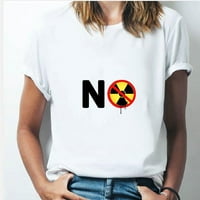 Kayannuo Wemens TEE majice čišćenje ženske grafičke majice ocean konzervacija zagađenja okruglom vratom