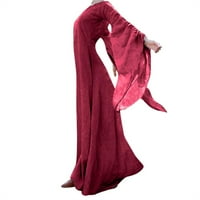 Ženske haljine Casual Jesen Zima Gothic Retro pune dugih rukava haljina maxi haljina zimska pad odjeće