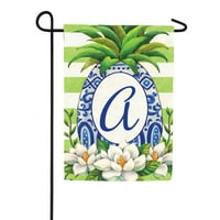 Custom Decor Monogram bašte zastava - Ananas magnolija a