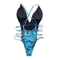 Plus size Tankini kupaći komisioni za žene odjeću za žene jednodijelno halter love plave s