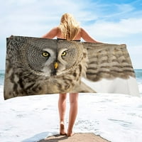 Owl ručnik za plažu prevelizirani ručnik za upijajuće ručnik meko kupatilo pogodno za plažu Bazen Hot Spring Gym Putovanja
