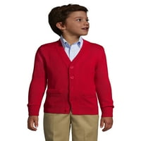 Krajnji školski uniformni dječaci pamučni modalni gumb s džemper sa kardiganom