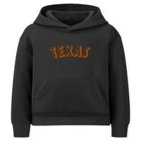 Daxton Omladinski ujedini pulover Gradovi Državni duksevi Srednja težina Duks fleesa - Teksas Crna hrđa,