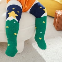 Sretan datus Toddler Girl Boy Sherpa-obložen Fuzzy Socks protiv klizanja, dječja dječaka Božićne čarape