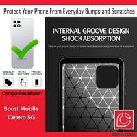 Capsule Case CASSBON futrola za pojačanje Mobile Celero 5G [Carbon Edge Muškarci Style Dizajn teških