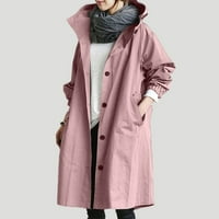 Leesechin ženski kaputi, zimsko čišćenje Ženske kišne jakne Lagani kišni kaput dugih rukava vjetar penjanja