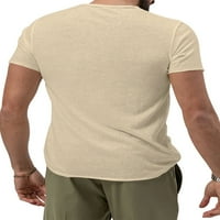 Seksi ples muški ljetni vrhovi kratki rukav majica s punim bojama T majice Prozračna osnovna tee sportska