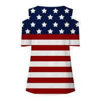 Ženska košulja američke zastave SAD 4. srpnja Dan nezavisnosti Majica Patriotske zvijezde Stripes kratki rukav Tee The