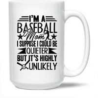 Awesome bejzbol ukrasna krigla, ja sam bejzbol mama keramička čaj, jedinstvena bejzbol šalica za kavu,