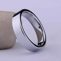 Wiueurtly prstenovi za tinejdžerske modne jednostavne glatke prsten od nehrđajućeg čelika ravni prsten