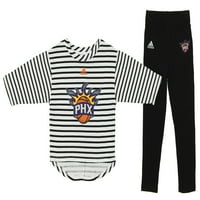 Adidas NBA Kids Phoeni Suns B-Ball Sweetheart Tee i hlače sa dugim rukavima