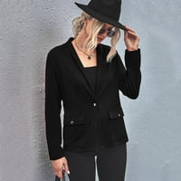 Ženske jakne casual blezer modni trend čvrsta boja temperament Trg džepnog odijela gornji kaput