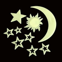 Pxiakgy Decor Decor užarene zvijezde mjesec sunčani patch Sedam zvijezda sa mjesečenim fluorescentnim svjetlosnim patch-om Dječje spavaće sobe Studentski ukras za ublažavanje