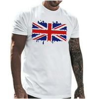 -Hirts muško ljetni Engleska zastava tiskana majica bluza okrugla vrat kratkih rukava